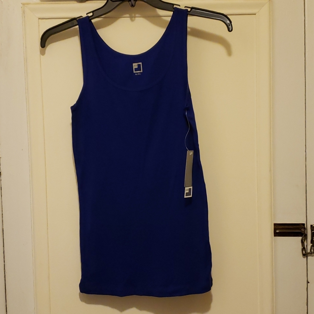 Violet ribbed 100% Cotton tank - XL